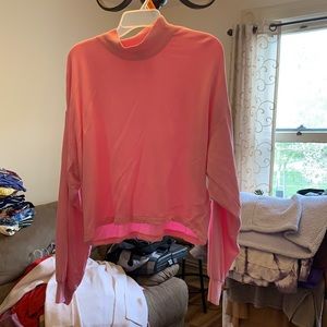 Hot pink mock neck sweater